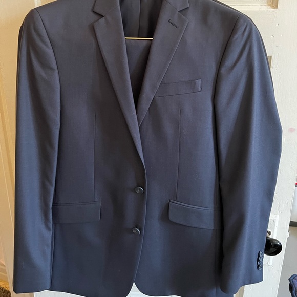 Navy suit jacket and pants - Picture 1 of 5